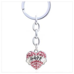 PINK CRYSTAL HOPE KEYCHAIN